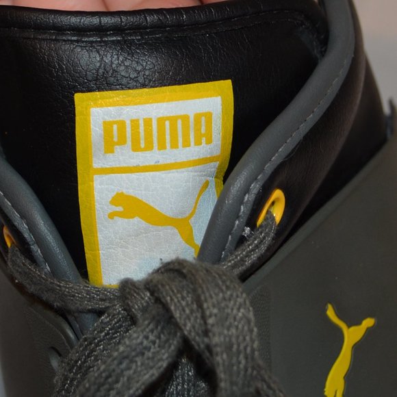 Sz 13 Puma Men’s El Ace Black Leather Sneakers